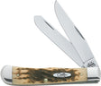 Case XX 00163 Folding Pocket Knife, 3-1/4 in Clip, 3.27 in Spey L Blade, Chrome Vanadium Steel Blade, 2-Blade