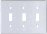 Eaton Wiring Devices 2141W-BOX Wallplate, 4-1/2 in L, 6-3/8 in W, 3 -Gang, Thermoset, White, High-Gloss
