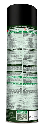Spectracide HG-97221 Wasp and Hornet Killer, Liquid, Spray Application, Outdoor, 18.5 oz Aerosol Can