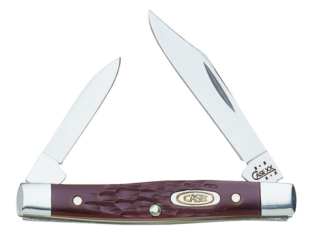 Case XX 00083 Folding Pocket Knife, 2, 1.47 in L Blade, Stainless Steel Blade, 2-Blade, Jigged Handle, Brown Handle