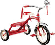 Radio Flyer 33 Series Dual Deck Tricycle, Red, 2-1/2 to 5 years, Steel Frame, 12 x 1-1/4 in Front Wheel