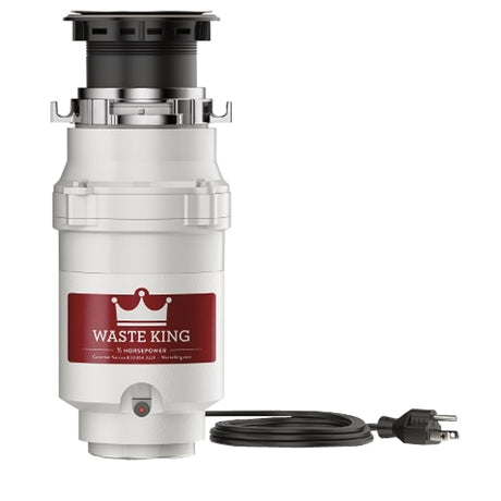 Waste King Legend Series L-1001 Garbage Disposer, 1/2 hp Motor, 115 V, Stainless Steel