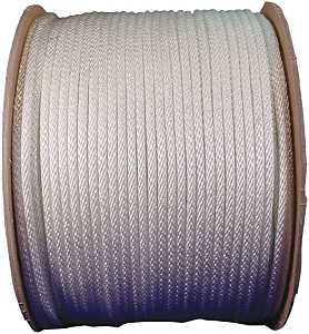 Wellington 10131 Rope, 1/4 in Dia, 1000 ft L, 75 lb Working Load, Nylon, White