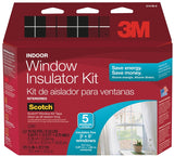 Scotch 2141 Window Insulation Kit, 0.75 in Thick, 17.5 ft L, Plastic, Clear