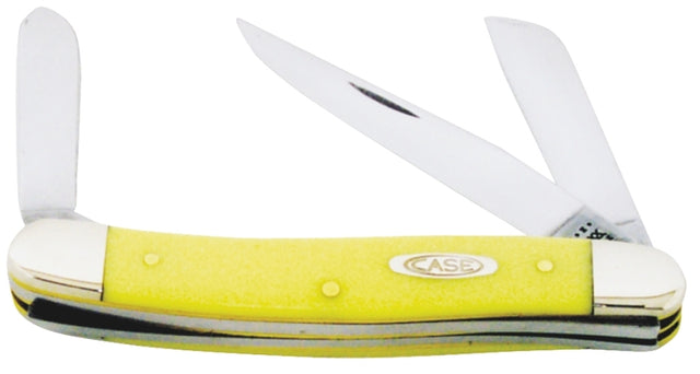 Case XX 00035 Folding Pocket Knife, 2.57 in Clip, 1.88 in Sheep Foot, 1.71 in Spey L Blade, Vanadium Steel Blade