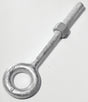 Baron 24-5/8X8 Eye Bolt, 5/8 in Thread, 3 in L Thread, 1-1/4 in ID x 2-1/2 in OD Dia Eye, 8 in L Shank, Galvanized Steel