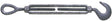 Baron 16-1/2X12 Turnbuckle, 1500 lb Working Load, 1/2 in Thread, Hook, Eye, 12 in L Take-Up, Galvanized Steel