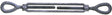 Baron 15-1/2X6 Turnbuckle, 2200 lb Working Load, 1/2 in Thread, Eye, Eye, 6 in L Take-Up, Galvanized Steel
