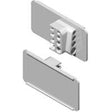HOLDER LABEL WIRE QUAD 1-1/4X3, Pack of 100