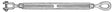 Baron 18-1/2X6 Turnbuckle, 2200 lb Working Load, 1/2 in Thread, Jaw, Eye, 6 in L Take-Up, Galvanized Steel
