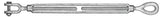 Baron 18-1/2X6 Turnbuckle, 2200 lb Working Load, 1/2 in Thread, Jaw, Eye, 6 in L Take-Up, Galvanized Steel