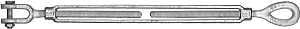 Baron 18-5/8X6 Turnbuckle, 3500 lb Working Load, 5/8 in Thread, Jaw, Eye, 6 in L Take-Up, Galvanized Steel