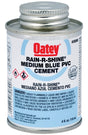 Oatey Rain-R-Shine 30890 Medium-Bodied Fast Set Cement, 4 oz Can, Liquid, Blue