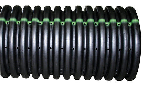 ADS HY-PF1-04-0010 Perforated Single Wall Corrugated Tubing, HDPE, 10 ft L