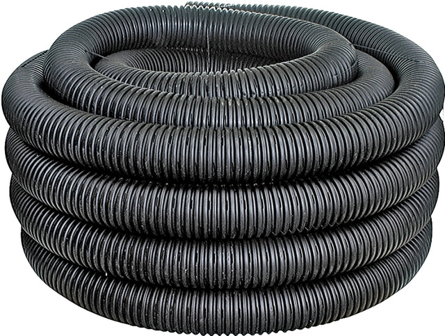 ADS 04010100 Pipe Tubing, Perforated, HDPE, 100 ft L