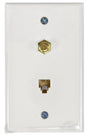 Zenith TW1002CPW Wallplate, 4-1/2 in L, 2-3/4 in W, White