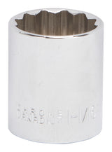 Vulcan MT6521348 Drive Socket, 1-1/16 in Socket, 1/2 in Drive, 12-Point, Chrome Vanadium Steel, Chrome