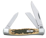 Case XX 00079 Folding Pocket Knife, 2.57 in Clip, 1.76 in Pen, 1.88 in Sheep Foot L Blade, Chrome Vanadium Steel Blade
