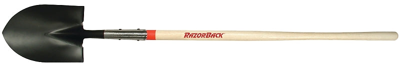 Razor-Back 45520 Shovel with Dual Rivet, 8-3/4 in W Blade, Steel Blade, Hardwood Handle, 48 in L Handle