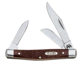 Case XX 00106 Folding Pocket Knife, 2.42 in Clip, 1.57 in Pen, 1.58 in Sheep Foot L Blade, 3-Blade, Jigged Handle
