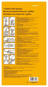 Landscapers Select SX-4B Compression Sprayer, 1 gal Tank, Polyethylene Tank, 55 in L Hose, White