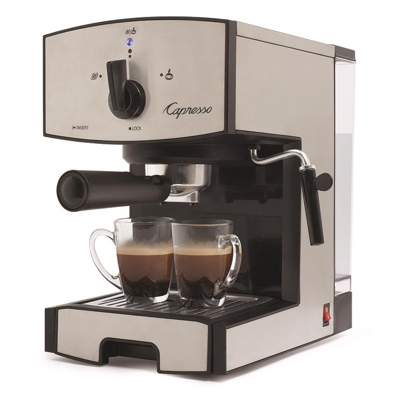 Capresso 42 oz Black/Silver Coffee & Espresso Maker