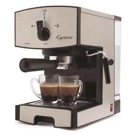 Capresso 42 oz Black/Silver Coffee & Espresso Maker