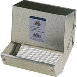 Pet Lodge AF7S Series Small Animal Feeder with Sifter Bottom, Steel, Galvanized, Wire Hook Mounting, 7-1/8 in W