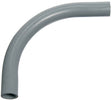 Carlon UB9FL Elbow, 3 in Trade Size, 90 deg Angle, SCH 80 Schedule Rating, PVC, 36 in L Radius, Plain End, Gray, 1/PK