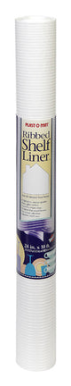 Warp's Plast-O-Mat 10 ft. L X 24 in. W White Non Adhesive Ribbed Shelf Liner