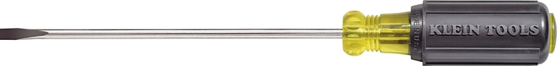 Klein Tools 601-6 Screwdriver, 3/16 in Drive, Cabinet Drive, 9-3/4 in OAL, 6 in L Shank, Acetate Handle