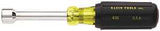 Klein Tools 630-1/4 Nut Driver, 1/4 in Drive, 6-3/4 in OAL, Cushion-Grip Handle, Black/Yellow Chrome Handle, Nonmagnetic