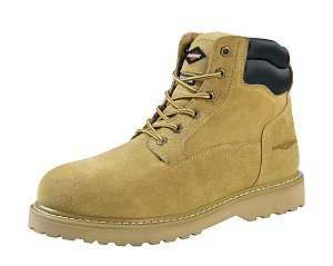 Diamondback 1-10.5 Work Boots, 10.5, Extra Wide W, Tan, Suede Leather, Lace-Up, With Lining