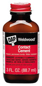 DAP 00107 Contact Cement, Liquid, Strong Solvent, Tan, 3 oz Bottle