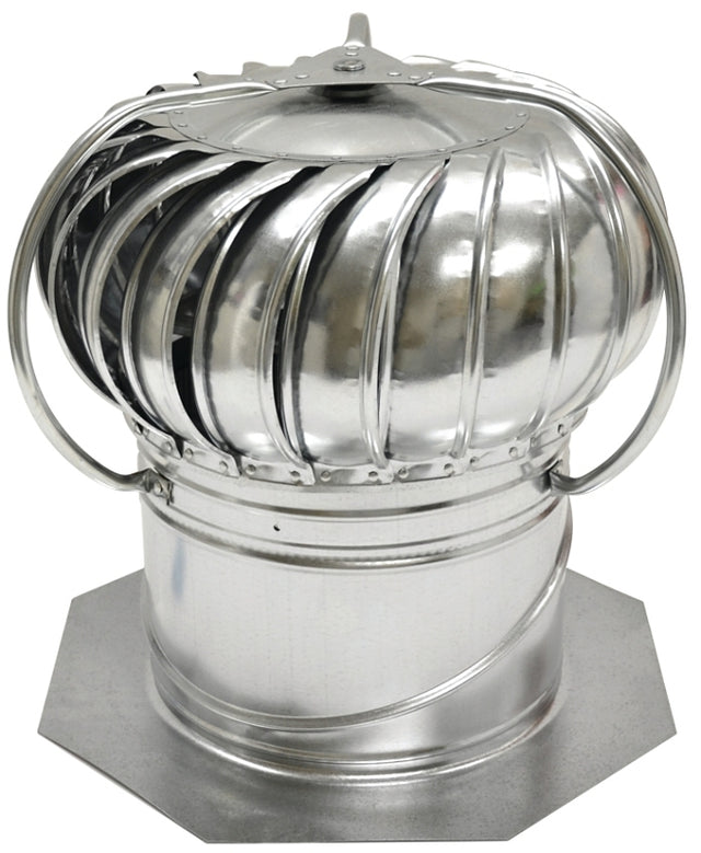 Master Flow GC12E Rotary Turbine Ventilator, External, 12 in Dia Throat, Steel, Mill