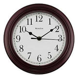 Westclox 46983 Clock, Round, Burgundy Frame, Plastic Clock Face, Analog