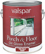 Valspar 027.0001089.007 Porch and Floor Enamel Paint, High-Gloss, Tile Red, 1 gal, Pack of 2