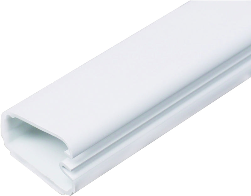 Wiremold CordMate C50 Cord Wire Channel, 60 in L, 1 in W, 1-Channel, Plastic, White