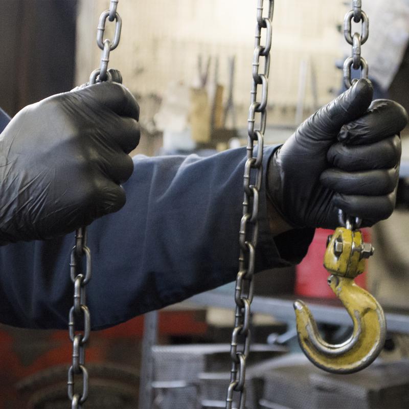 Gloveworks Nitrile Disposable Gloves Small Black Powder Free 100 pk