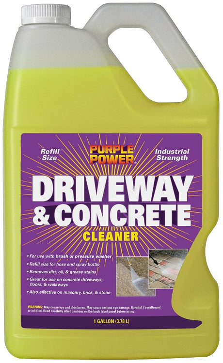 Purple Power 3520/9720P Concrete Cleaner, Liquid, Clear Yellow, 1 gal, Can, Pack of 6