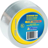 TVM TR2X30 Foil Tape, 30 ft L, 2 in W, Aluminum Backing