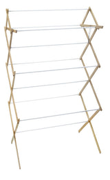 Madison Mill 52.5 in. H X 29.5 in. W X 18.25 in. D Wood Accordian Collapsible Clothes Drying Rack, Pack of 4