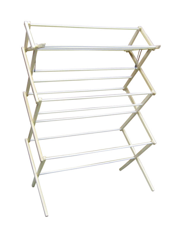 Madison Mill 51.5 in. H X 35.5 in. W X 16 in. D Wood Accordian Collapsible Clothes Drying Rack, Pack of 2