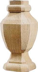 UFP 106089 Post Top, 6-3/4 in H, Deluxe Octagon, Pine, White