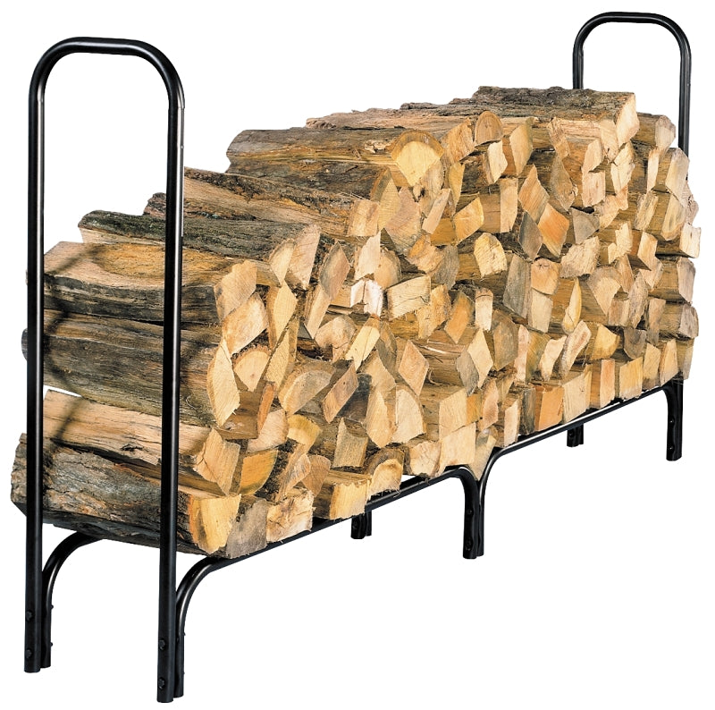 Shelter SLRXL Extra-Large Log Rack, 13 in W, 96 in D, 45 in H, Steel Base, Powder-Coated, Black