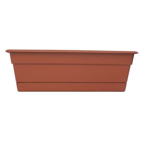 Bloem 5.75 in. H X 30 in. W X 7.5 in. D Plastic Dura Cotta Window Box Terracotta