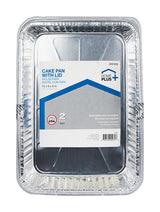 Home Plus Durable Foil 9 in. W X 13 in. L Cake Pan Silver 2 pk, Pack of 12
