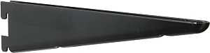 Knape & Vogt 182 Series 182 BLK 14.5 Shelf Bracket, 15-3/16 in L, Steel, Black, Pack of 10