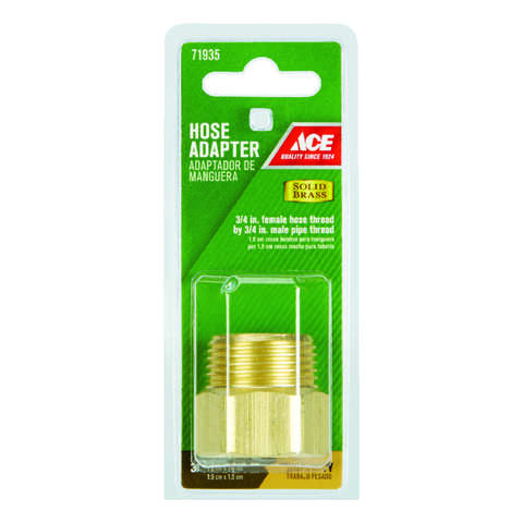 Ace 3/4 in. Brass Threaded Male Hose Coupling, Pack of 5