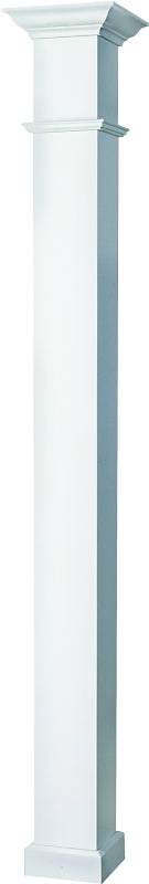 AFCO 800WC0710 Decorative Column, Aluminum, White